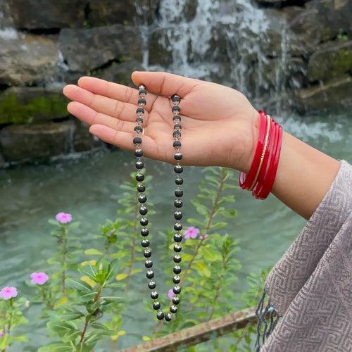 Silver Plated Eternal Karungali Mala