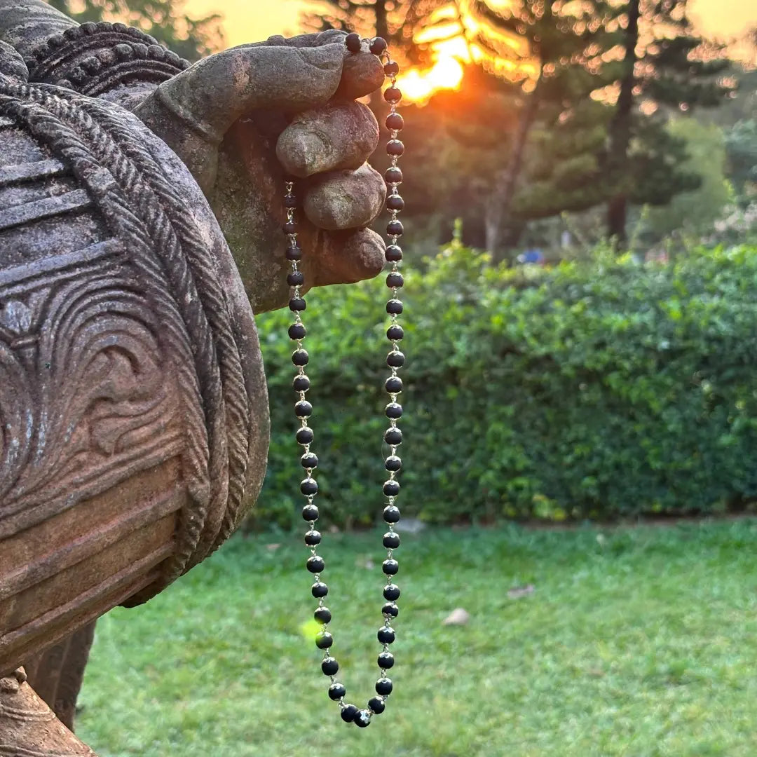 Silver Plated Eternal Karungali Mala